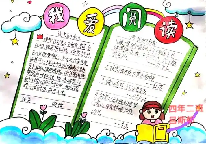 快乐阅读绿色阅读主题手抄报精选作品