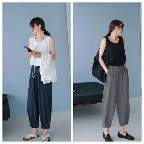 今夏流行的花苞裤,清爽透气,显高显瘦,百搭不挑人