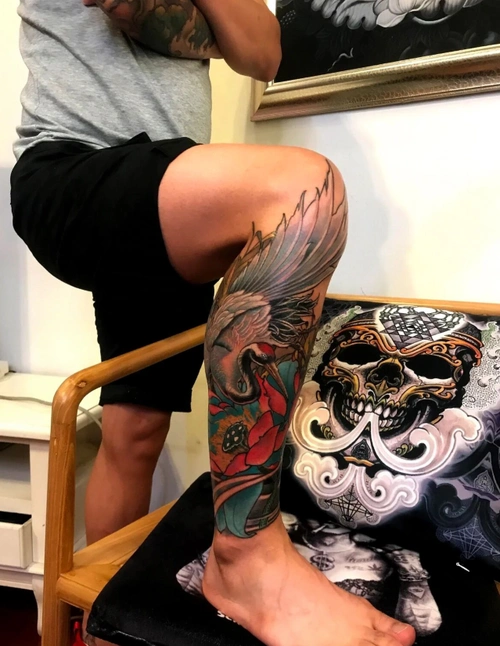 最新仙鹤纹身图案大全仙鹤纹身有什么寓意11