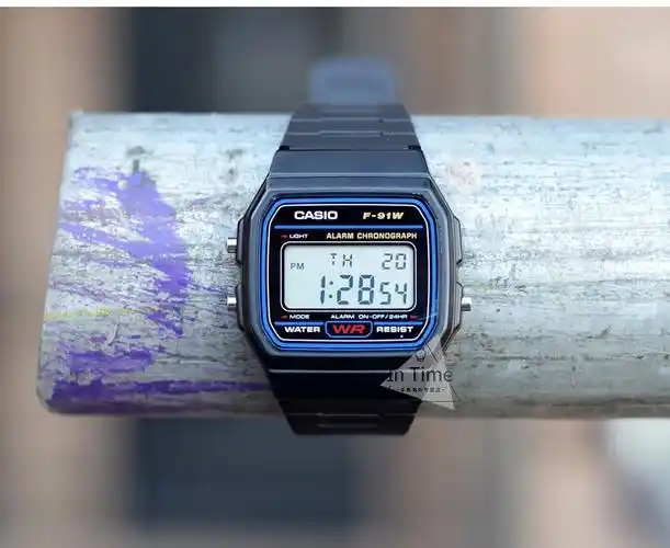 卡西欧(casio)小方表1989复古f91系列学生防水石英表 f-91wm-3a【图片