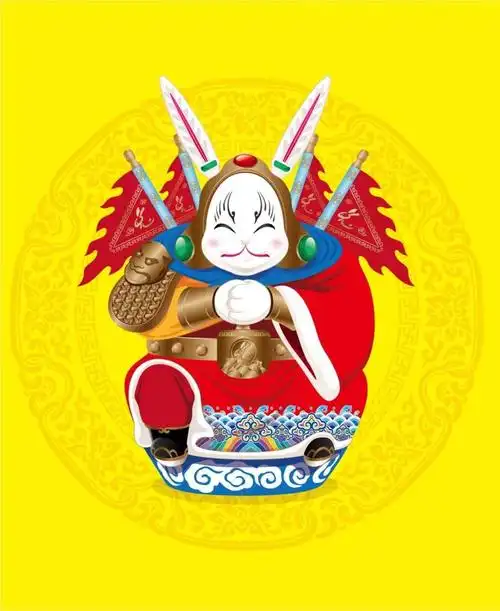 传说中兔儿爷是天上的神仙,为了救凡间的灾民才化作了这个样子.