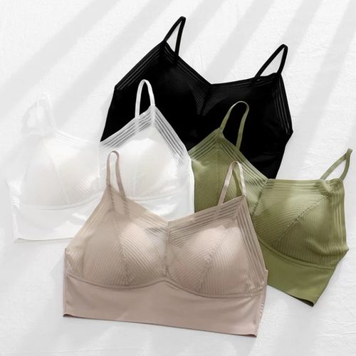 枫之欣新款性感蕾丝拼冰丝无痕固定薄杯聚拢高弹美背裹胸内衣抹胸