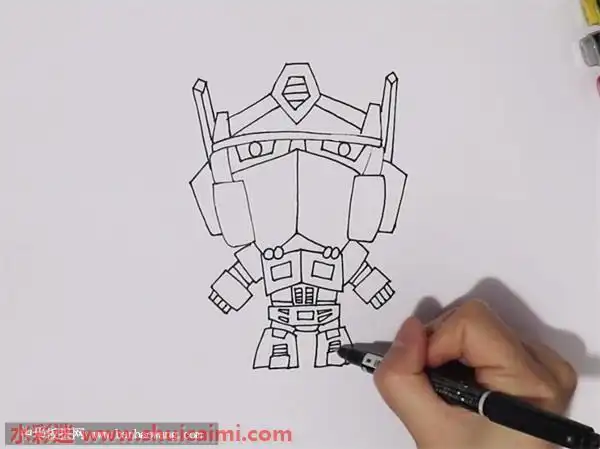 擎天柱怎么画擎天柱简笔画步骤