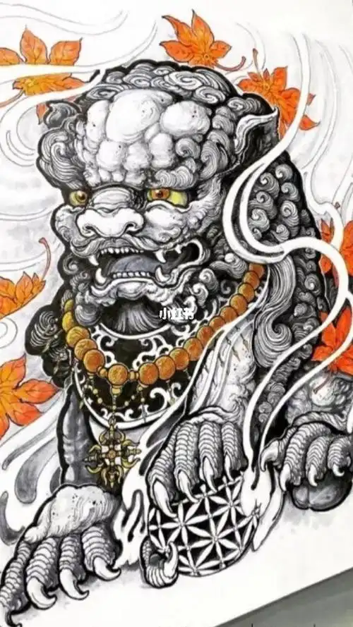 唐狮纹身手稿素材重庆纹身店