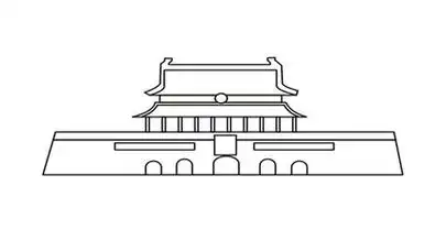 人民大会堂简笔画彩色 - 简单简笔画