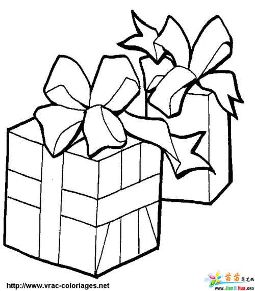 画图片怎么画礼盒简笔画每天学一幅简笔画送礼物的圣诞老人马车涂色画