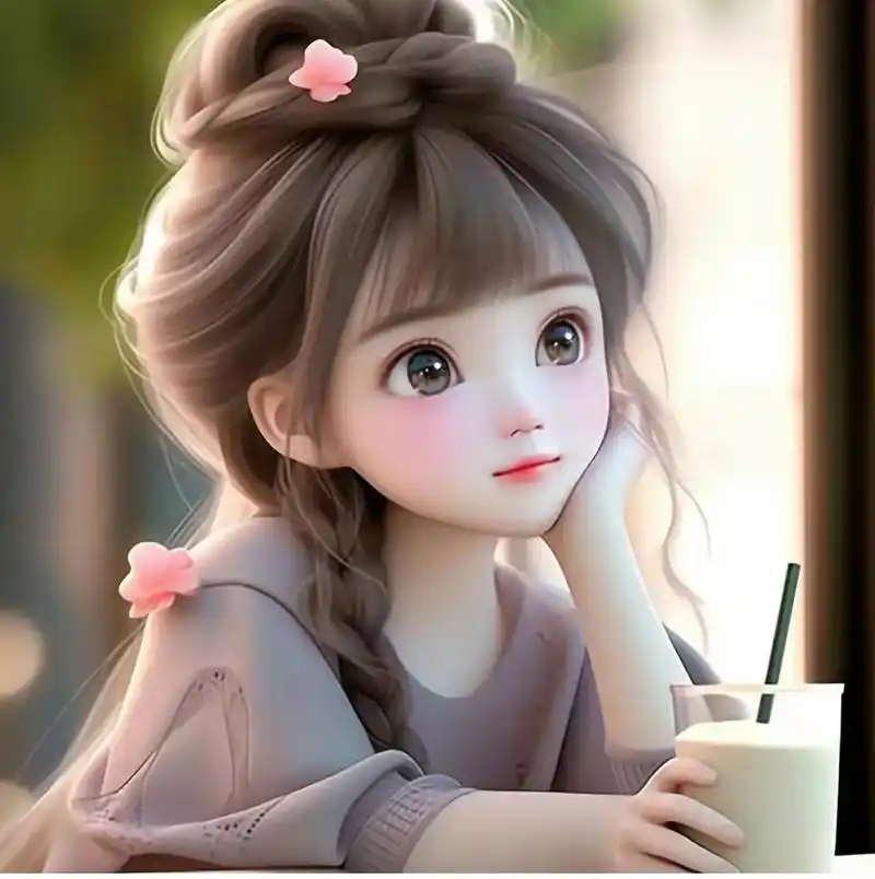 呆萌可爱的女孩