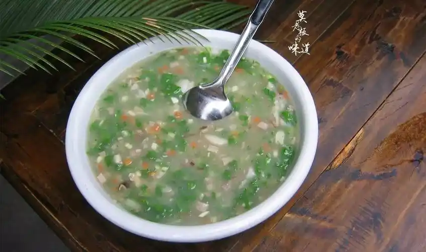 糟羹回台州上班后的一个元宵, 临海>的同事带来他们那边的传统吃食,刚