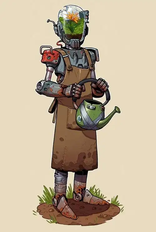 机器人概念插画设计