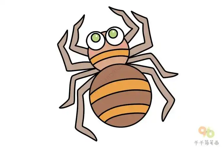 卡通小蜘蛛的简笔画