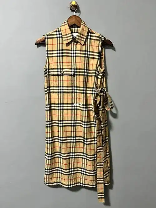 burberry博柏利巴宝莉格子长裙连衣裙