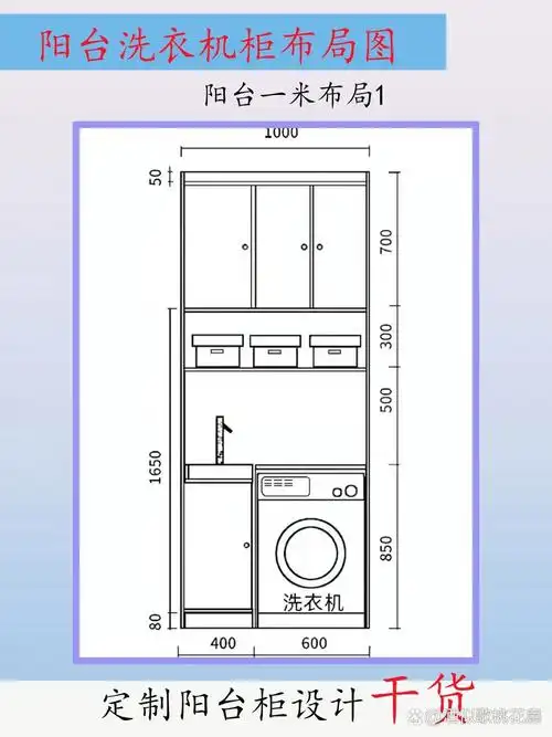 干货分享,阳台洗衣机柜布局尺寸,附图  阳台洗衣机设计~注意事项~建议