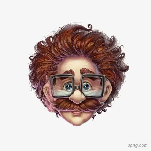 人物头像插画png素材透明免抠图片-动植人物