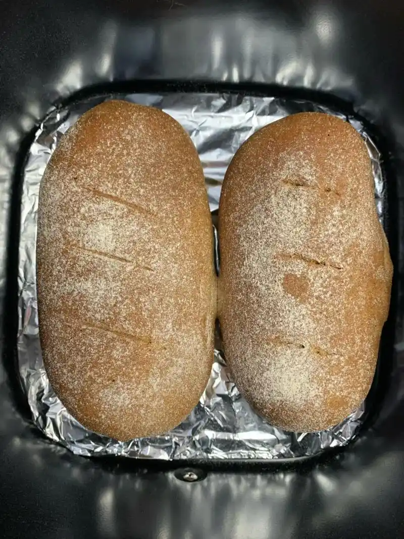 无糖无油0599空气炸锅版全麦面包! 做了核桃和黑芝麻的!减 - 抖音