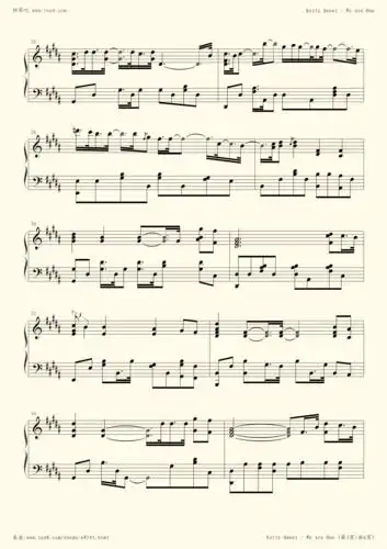 《we one,钢琴谱》7878(五线谱 钢琴曲 指法)-弹吧|蛐蛐钢琴网