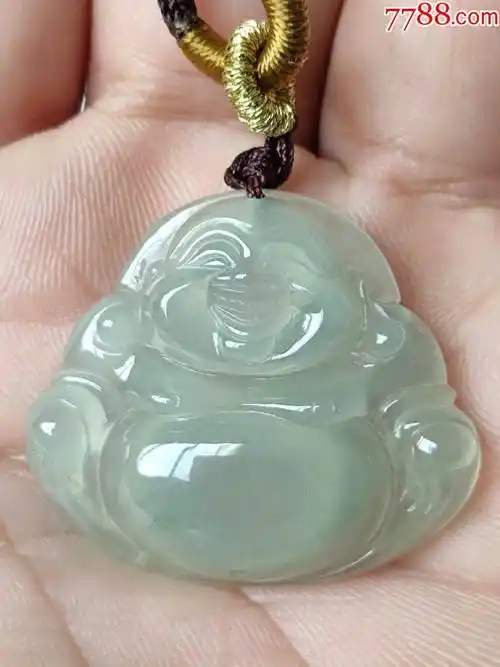 翡翠佛公,笑佛,坐佛,绿底,种老起光,大件厚装,开脸好