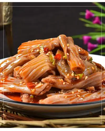 益旺麻辣脆肠香辣凉拌鸭肠酒店饭店用特色半成品凉菜开袋即食冷菜