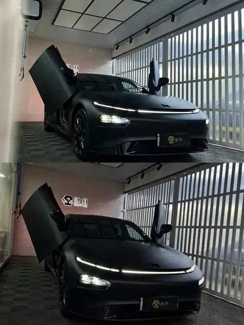 小鹏p7  #小鹏p7鹏翼版  #vf青蛙车膜  #消光暗影黑  #黑武士  #壳
