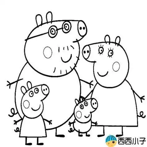 小猪佩奇一家手抄报 手抄报怎么做小猪佩奇的全家福手抄报手抄报模板