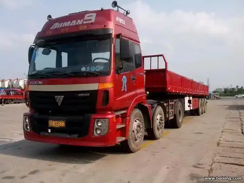 二手欧曼拖头290牵引车大泵13米标箱货车市场