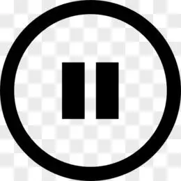 暂停圆形按钮图标