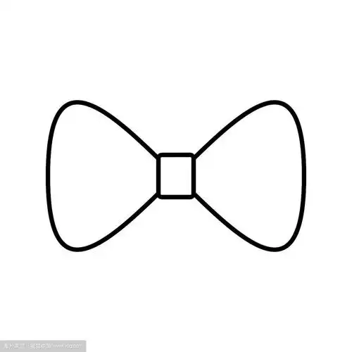 黑色蝴蝶结领结线图标