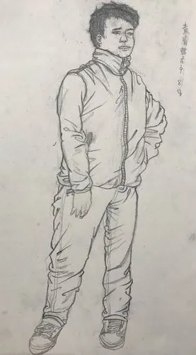 暑二期上午速写考级班巜蔬果》《站立的男青年》
