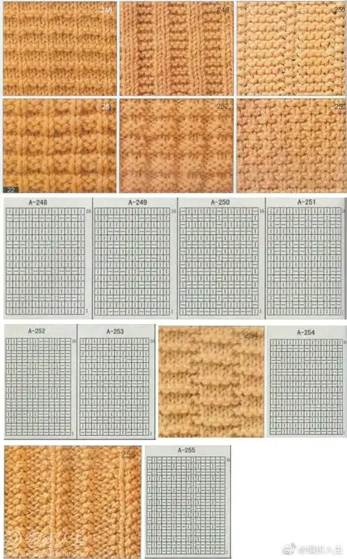 继续上下针花样分享简单好织