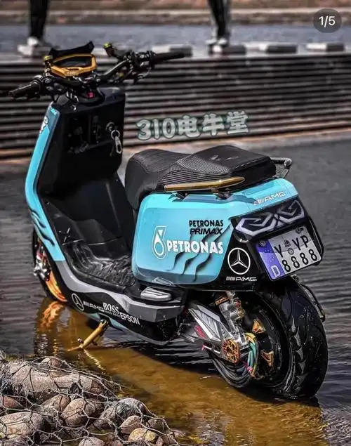 小牛电动车n1/n1s nqi全套纯色水泥灰拉花车壳改装烤漆定制外壳 天蓝