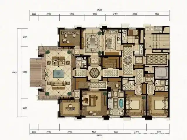 带你解析500平方的大平层户型
