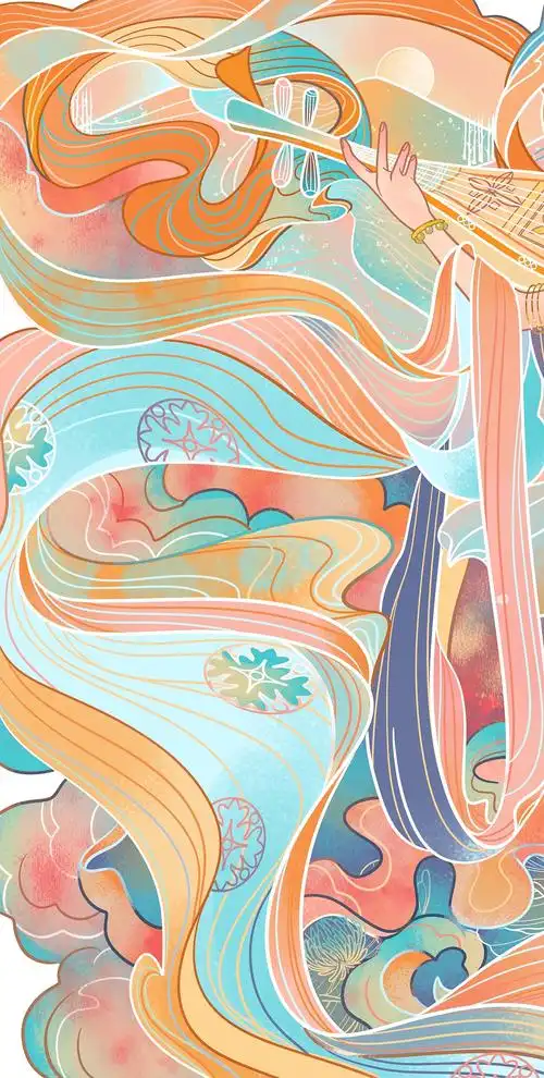 敦煌飞天|插画|创作习作|jmonsterj - 原创作品 - 站酷 (zcool)