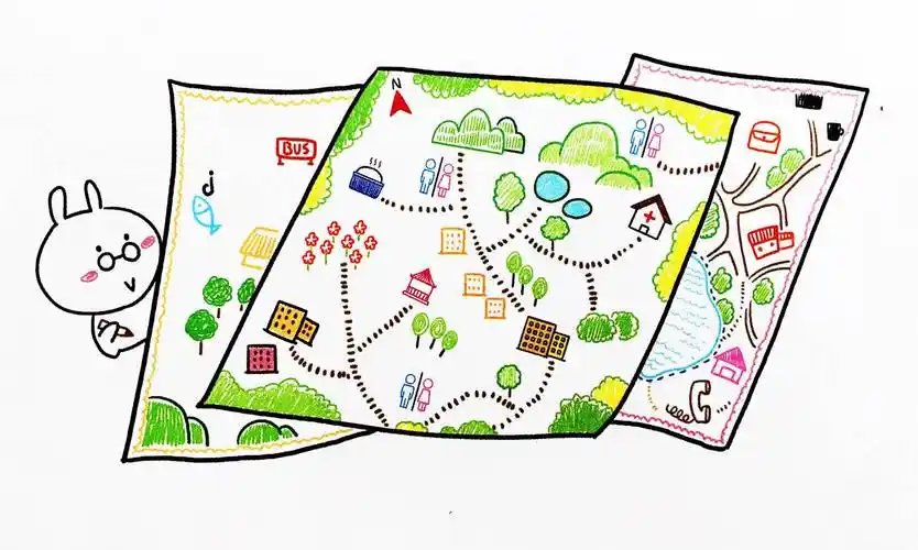 地图简笔画 地图简笔画 儿童 简单漂亮