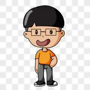 戴眼镜的小男孩图片素材