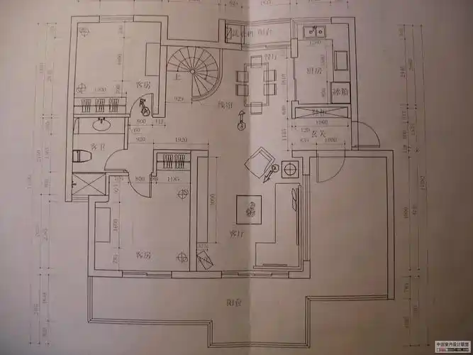 一套大华五复六的房子的手绘效果图共五张,还在更新中!