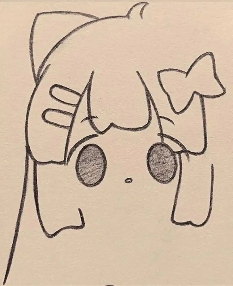 教你画画96简笔画动漫女孩简单好学可爱       快手