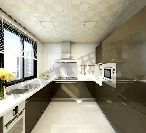 集成吊顶效果图厨房吊顶托斯卡纳集成吊顶