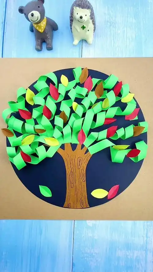 春意盎然的植树节立体拼贴画一起做起来