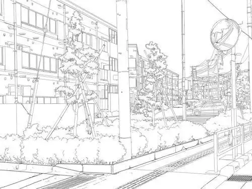 图片欧洲城市街景画法简笔画风景街道透视街景简笔画柳州街景简笔画