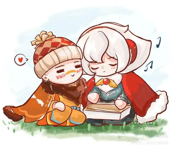 光遇|早期抓人摸鱼_光遇sky光遇手绘平涂q版绘画作品