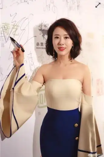 最美嫦娥颜丹晨深v礼服40岁了依然倾国倾城图