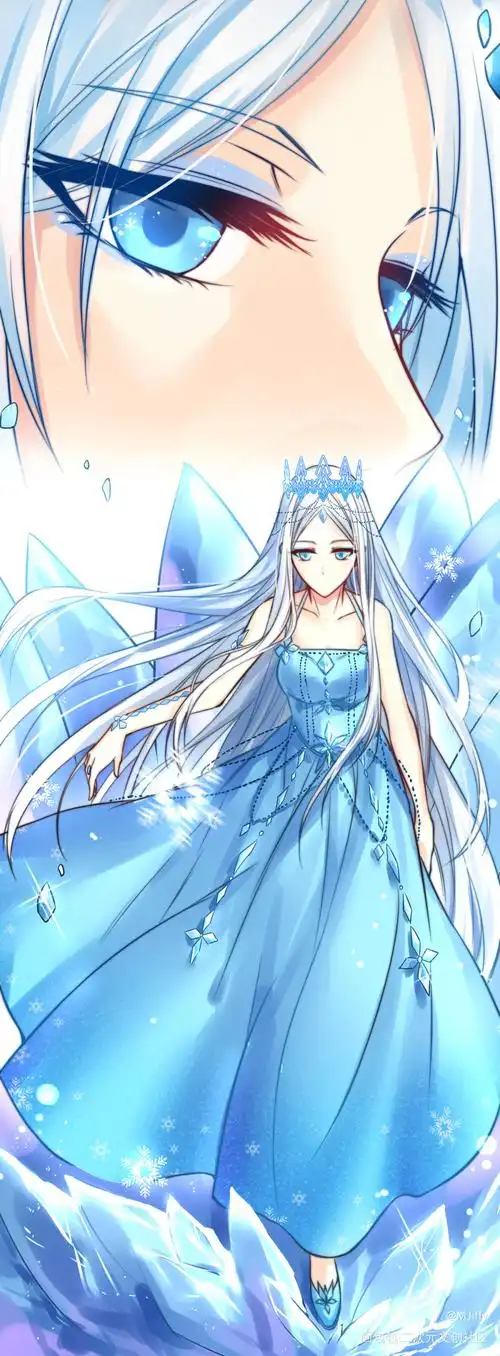 之前给叶罗丽官漫画的番外_冰公主平涂日系我要上首推插画条漫精灵梦