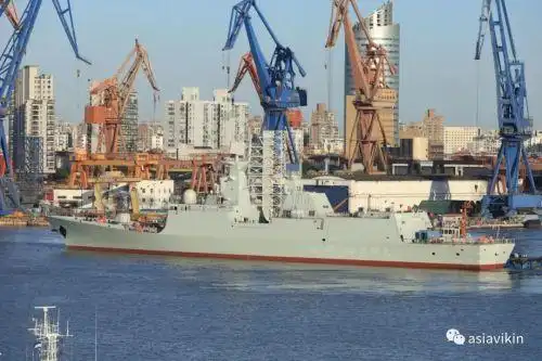外媒称中国海军第34艘054a护卫舰下水