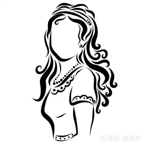 长卷发的漂亮女孩