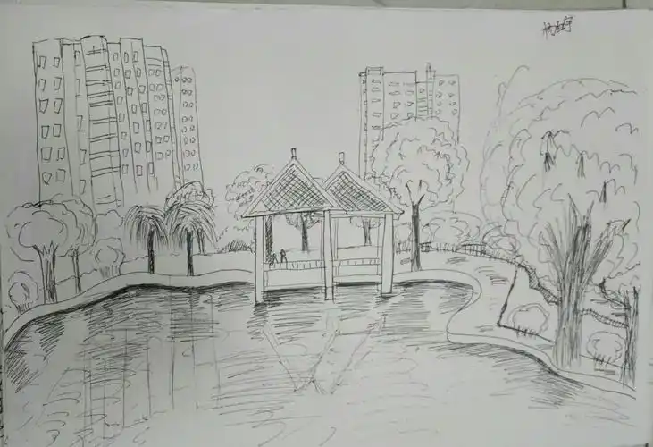 5.13丹尼斯校区周六上午班学院素描班《外出写生西广场》