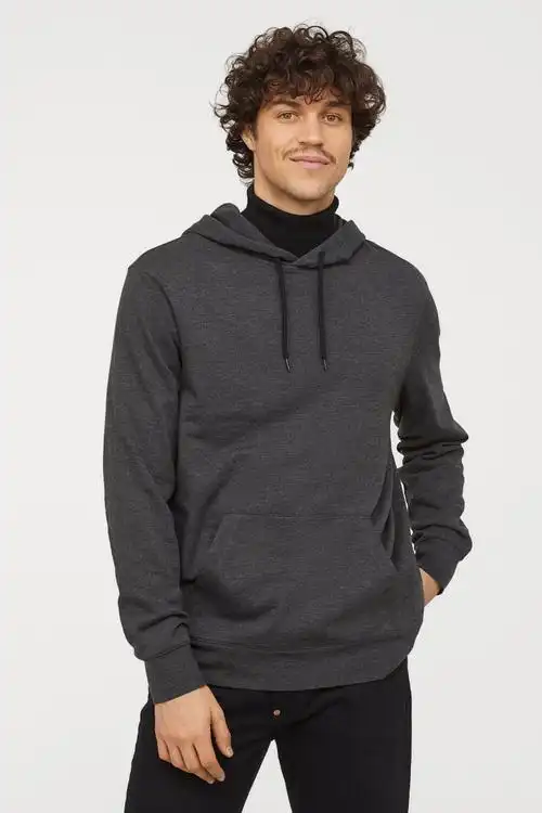 连帽上衣 - 深灰色 - men | h&m cn