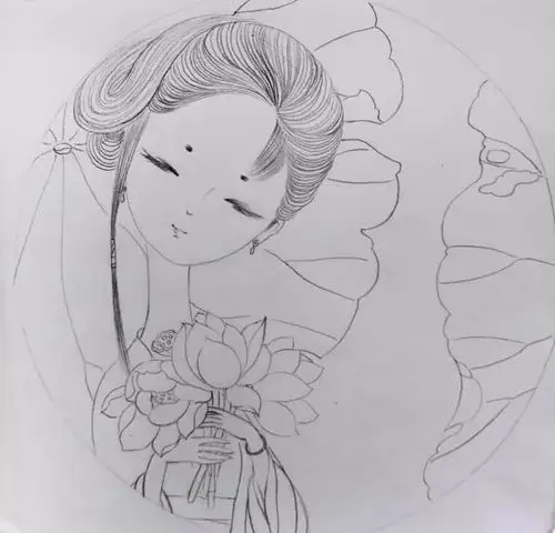 工笔团扇 - 美篇