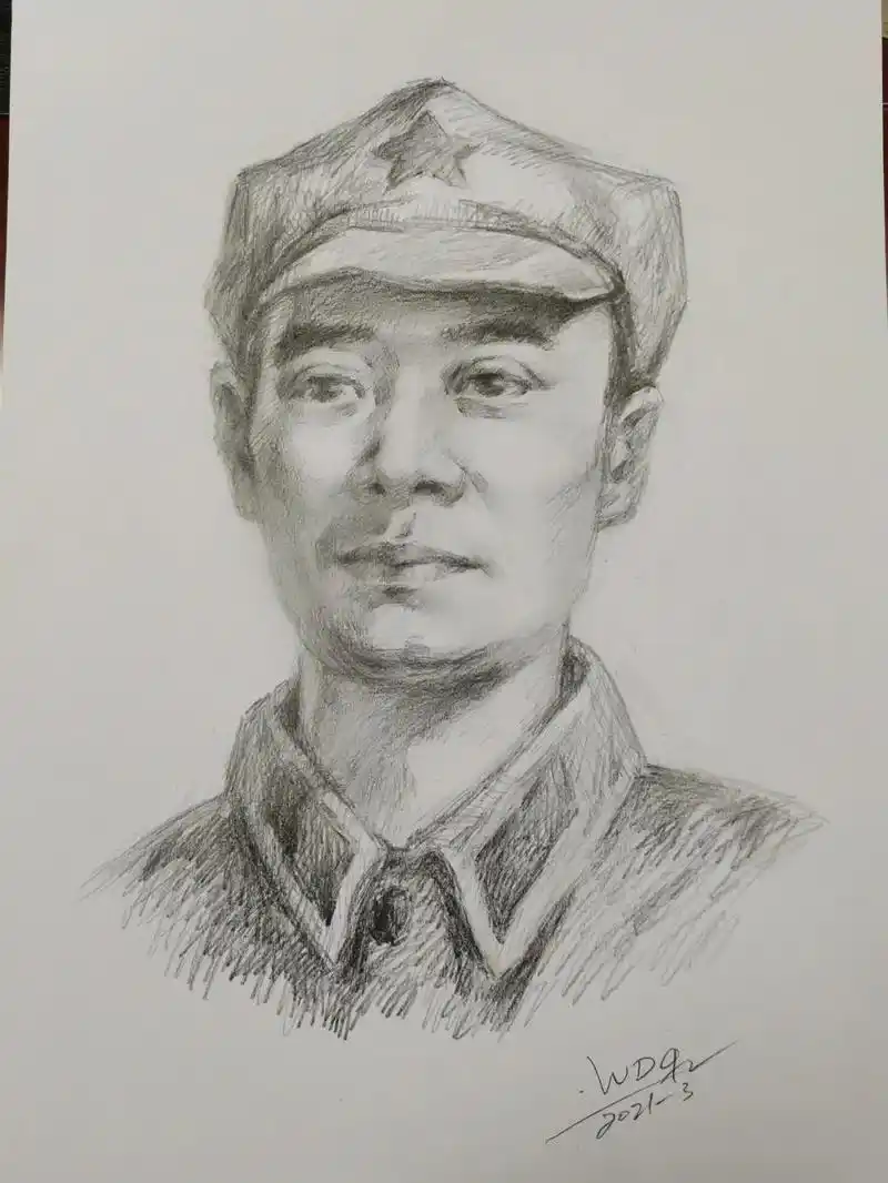 红军战士牟正烈画像此文物是《红色家书》,二级文物,现收藏于金昌市