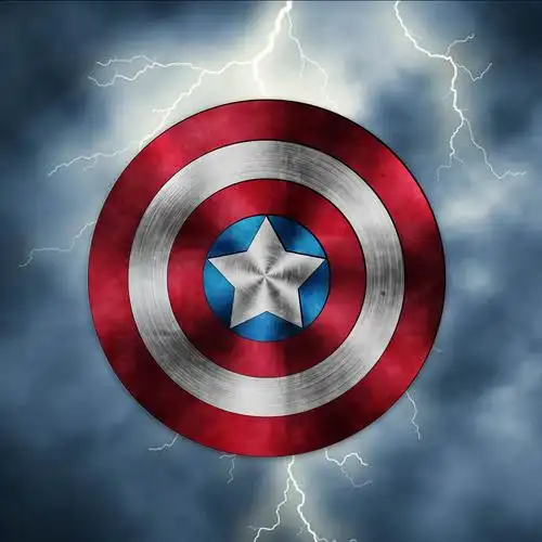 临摹的美国队长小盾牌