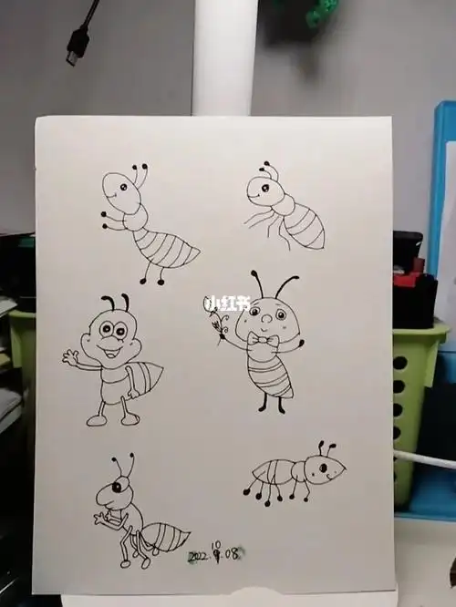 蚂蚁简笔画临摹