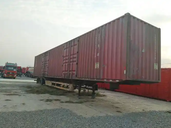 二手16米5集装箱货车中集16.5米骨架17.5米集装箱